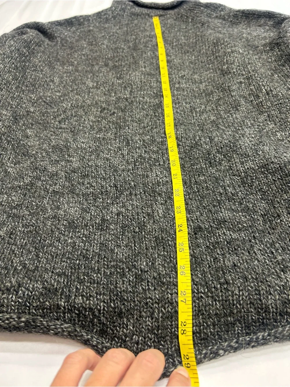 VTG Rey Wear Exclusive 100% Merino Wool Roll Neck Sweater Charcoal Gray XL